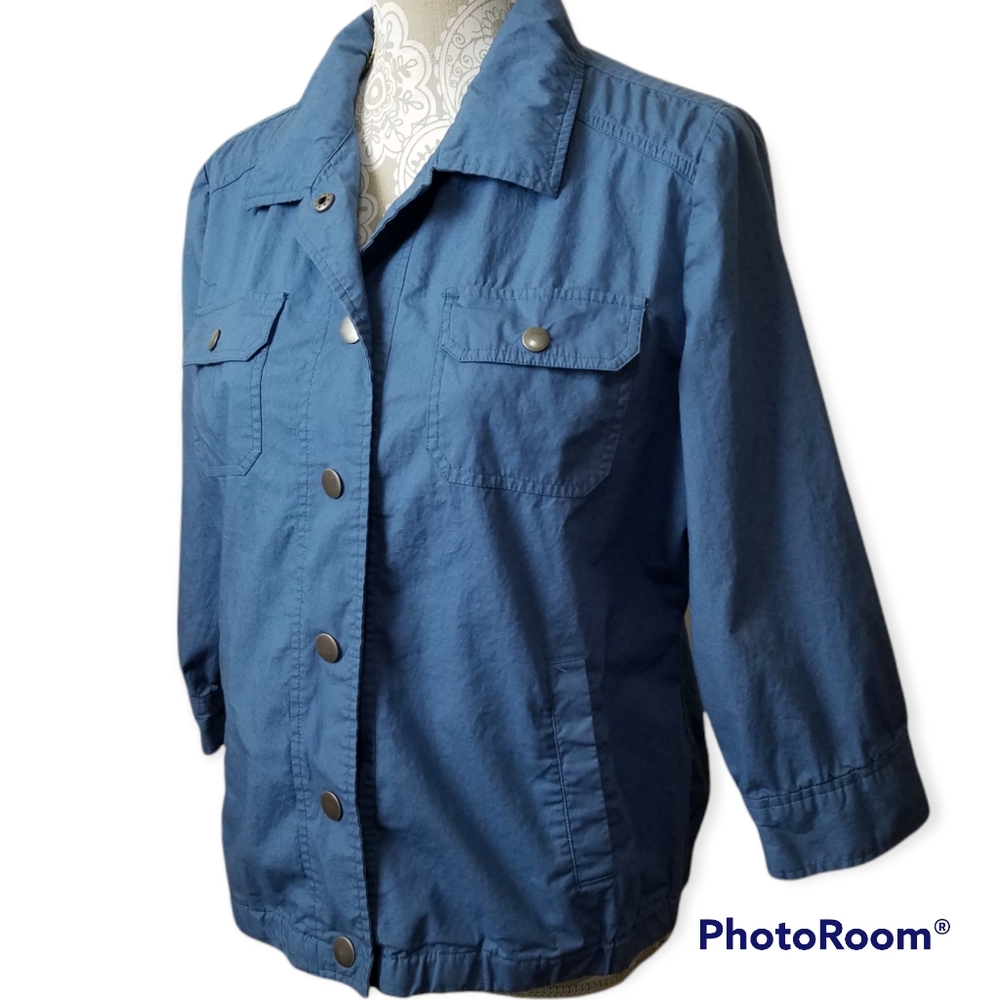 Chico's Blue Utility Jacket Size Small